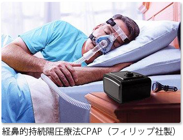 経鼻的持続陽圧療法CPAP（フィリップ社製）